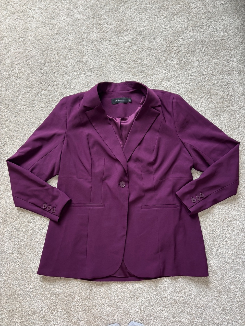 torrid Plum Purple Single-Button Blazer - Picture 3 of 13